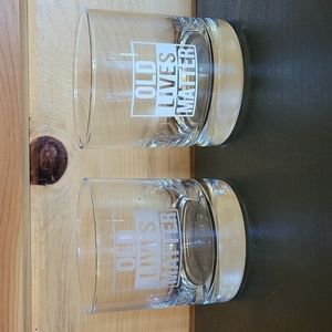 Old lives matter glass